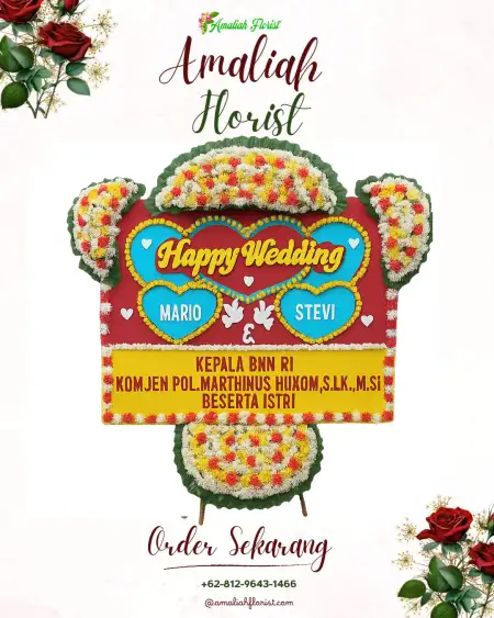 Papan Bunga Pernikahan Mompang